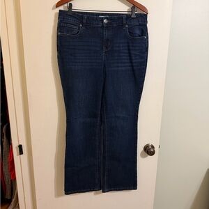 Maurices Dark Blue Mid Rise Slim Boot Jeans size 14 Short